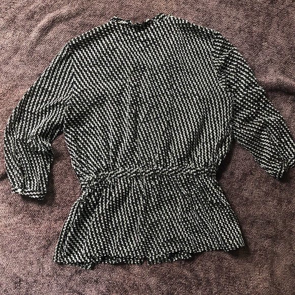 & Other Stories Black and White Pattern Blouse - Picture 3 of 11
